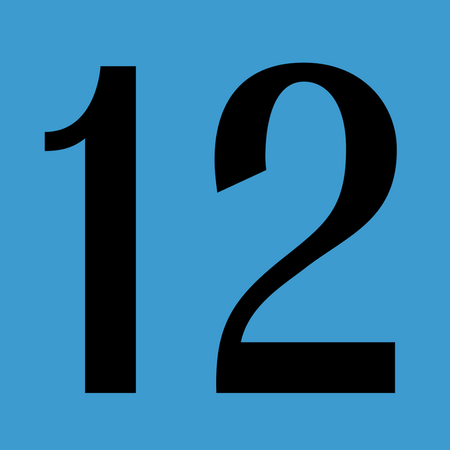 The digits 1 and 2 were derived from hand-drawn lettering on vintage Ordnance Survey maps